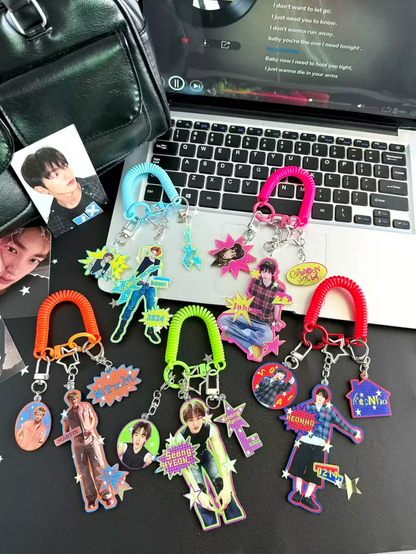 cortis y2k inspired acrylic keychain