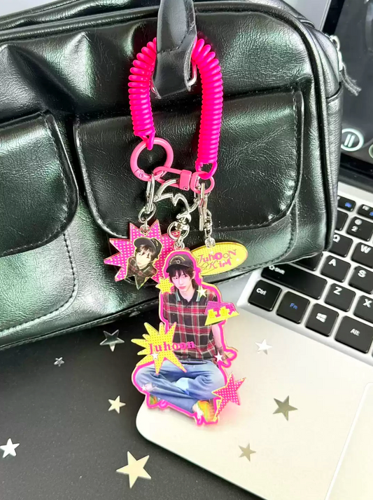 cortis y2k inspired acrylic keychain