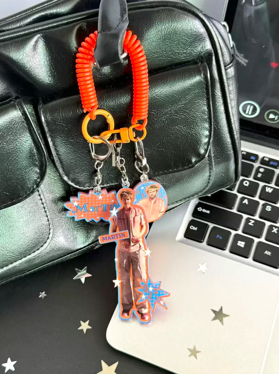 cortis y2k inspired acrylic keychain