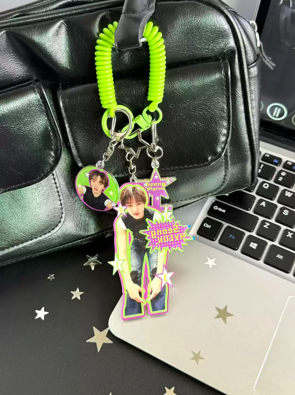 cortis y2k inspired acrylic keychain