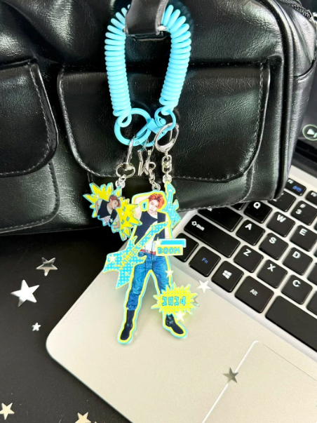 cortis y2k inspired acrylic keychain