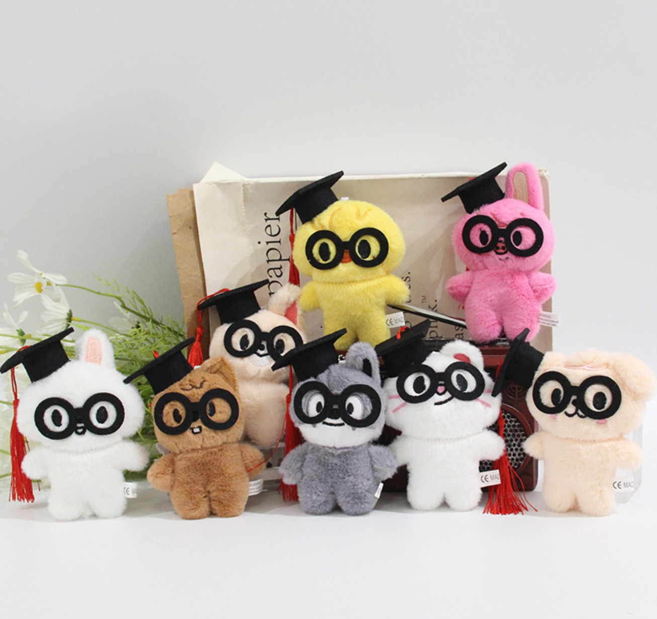 stray kids graduation skzoo plushie keychain