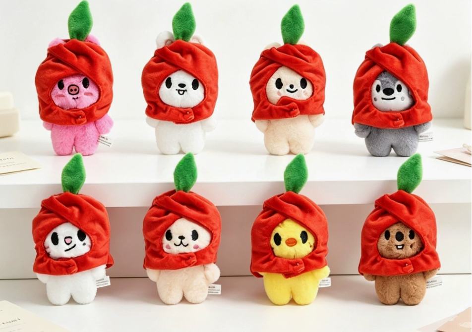 stray kids skzoo apple head plushie keychain