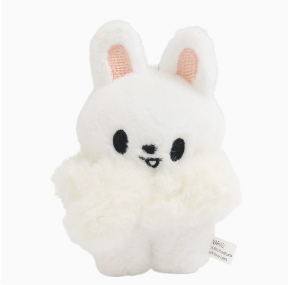 stray kids skzoo white scarf plushie keychain