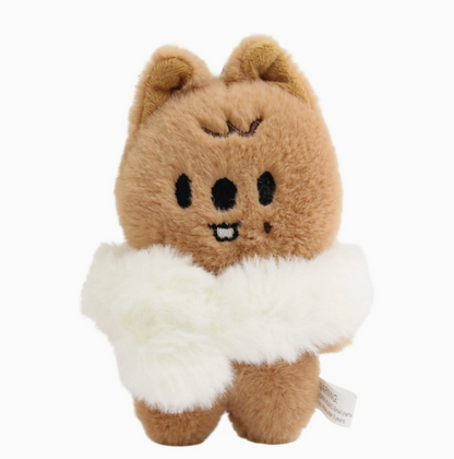 stray kids skzoo white scarf plushie keychain