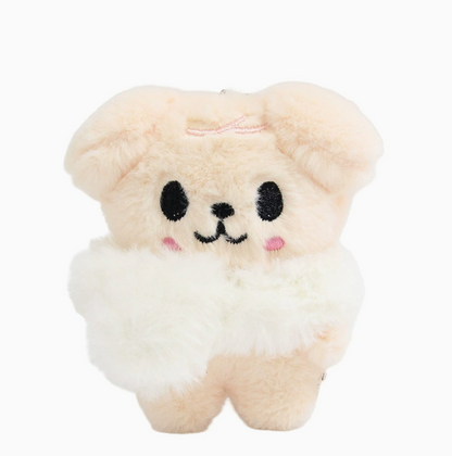 stray kids skzoo white scarf plushie keychain