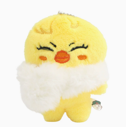 stray kids skzoo white scarf plushie keychain