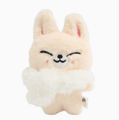 stray kids skzoo white scarf plushie keychain
