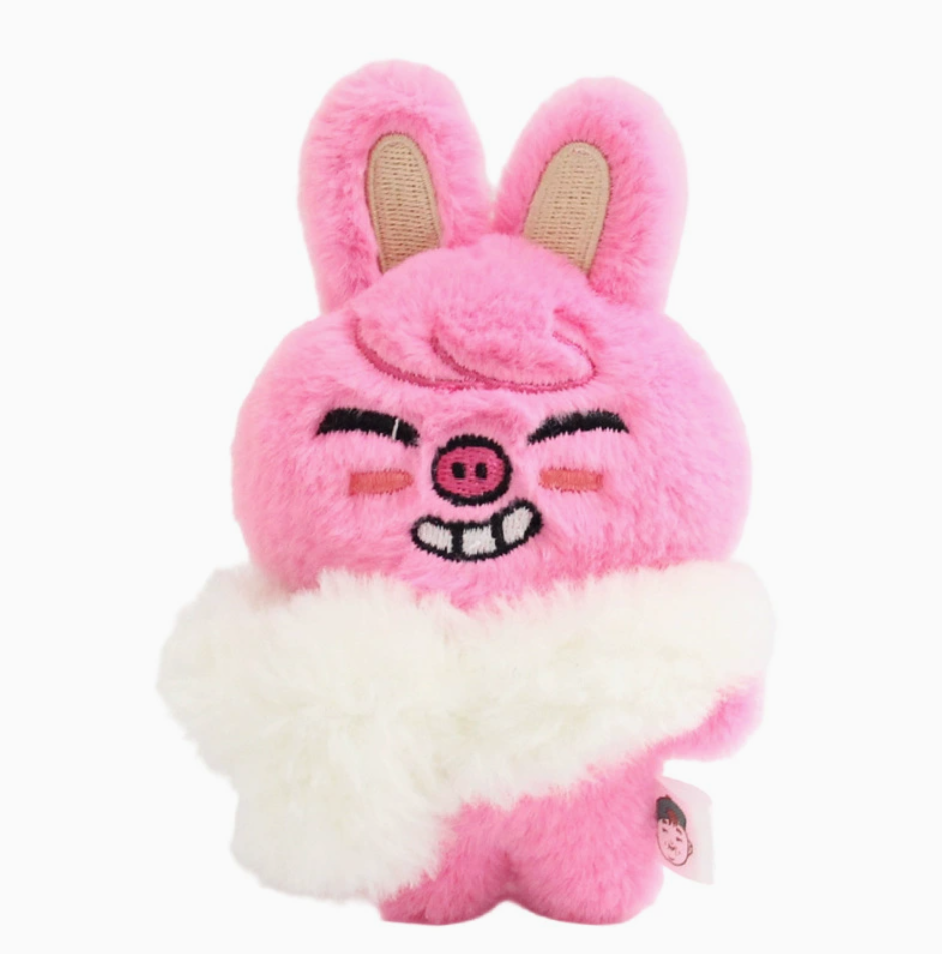 stray kids skzoo white scarf plushie keychain